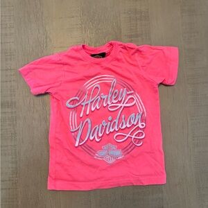 Harley-Davidson Pink Short Sleeve Tee with Script Design